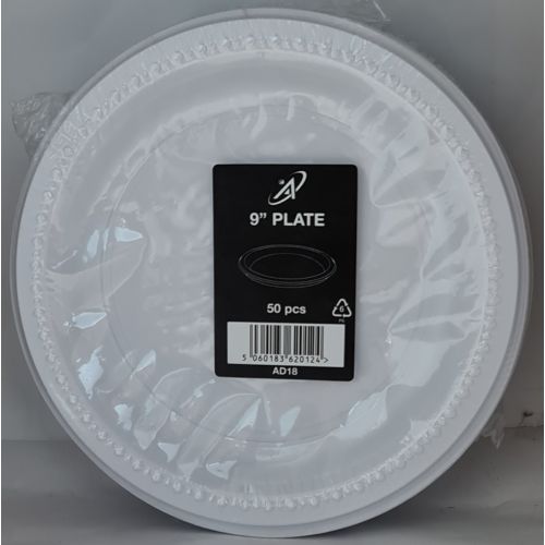 AD18 Plastic Plate 9'' (50 Pcs)