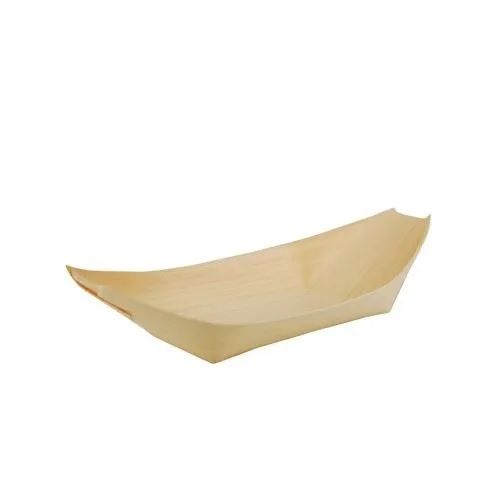 50 Pure Wood Boat Bowls (19cm x 10cm)