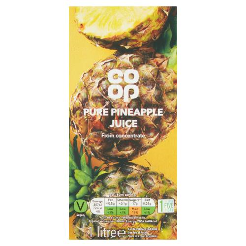 Co op Pure Pineapple Juice 1ltr