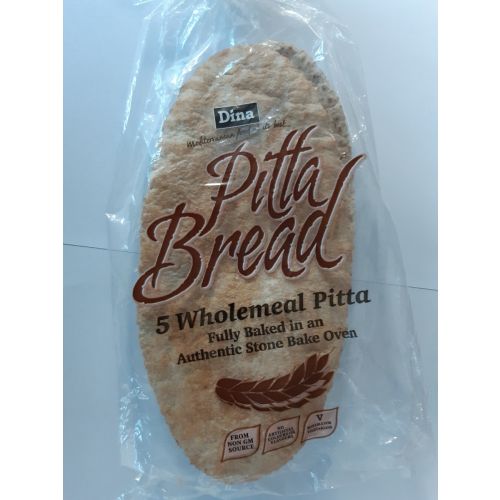 Dina Pitta Bread 5 Wholemeal Pitta - Oval shaped