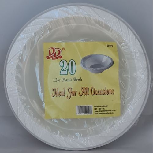 Dina Plastic Bowls 12 Oz (20 Pcs)