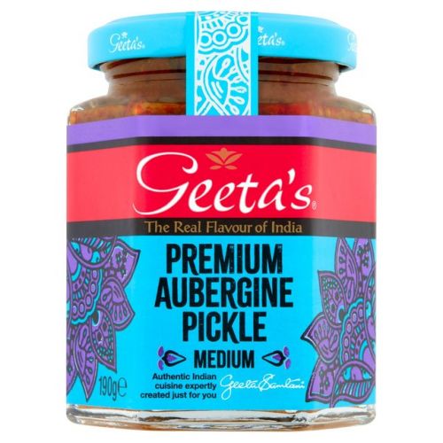 Geeta's Premium Aubergine Pickle (Medium) 190g