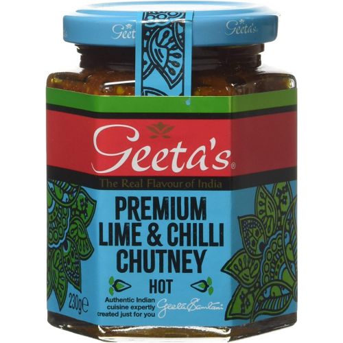 Geeta's Premium Lime & Chilli Chutney (Hot) 230g