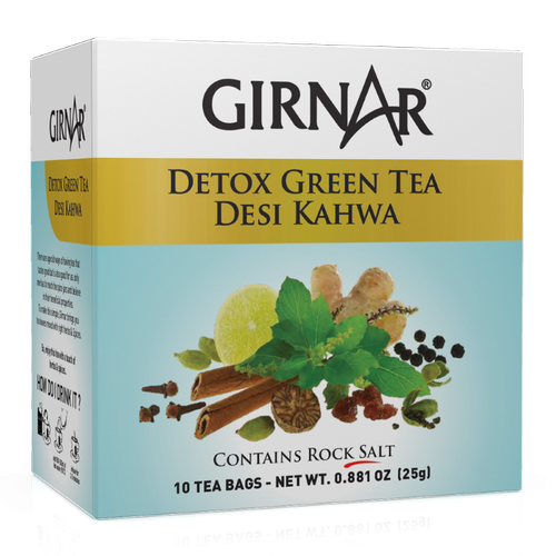 Girnar Detox Green Tea Desi Kahwa 10 Teabags 25g