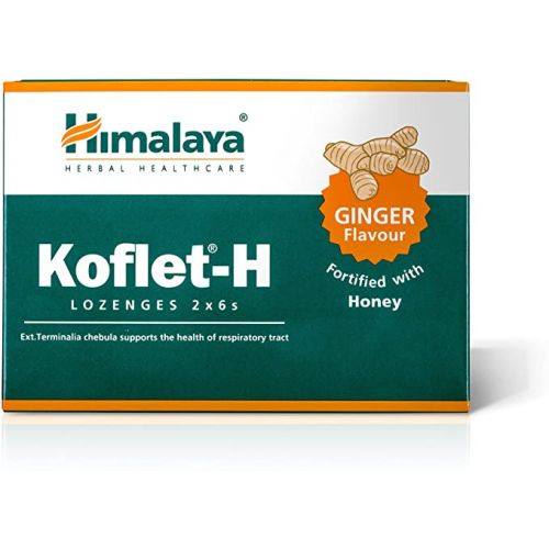 Himalaya Koflet-H Lozenges Fortified with Honey (Ginger Flavour) 33.6g