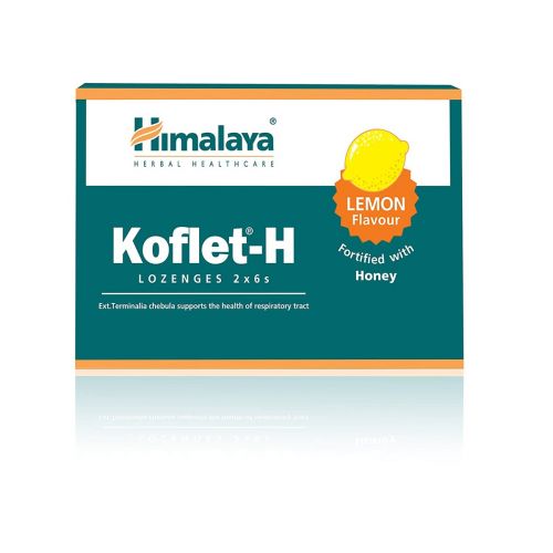 Himalaya Koflet-H Lozenges Fortified with Honey (Lemon Flavour) 33.6g