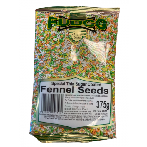 Fudco Special Thin Sugar Coated Fennel Seeds 375g