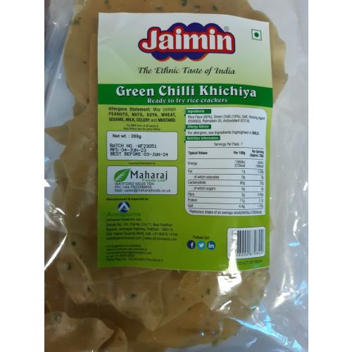 Jaimin Green Chilli Khichiya 200G