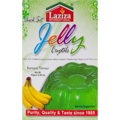 Laziza Jelly Crystals Banana Flavour 85g