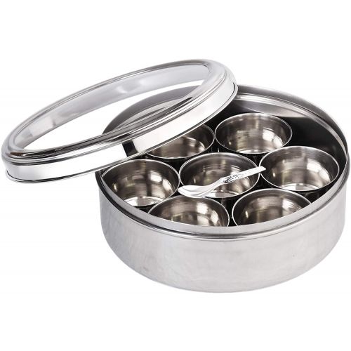 Masala Dabba With Clear Lid 14''