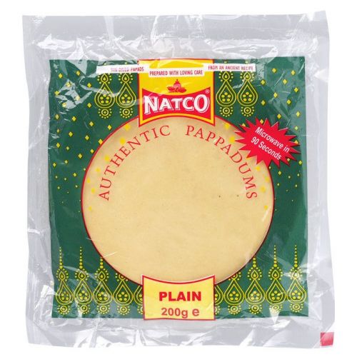 Natco Authentic Pappadum (Plain Papad) 200g