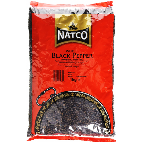 Natco Black Pepper (Whole) 1Kg