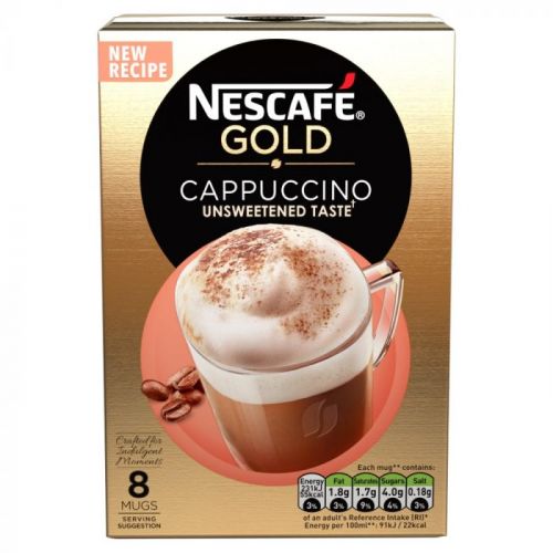 Nescafe Gold Cappuccino Unsweetened 8 Sachets 113.6g