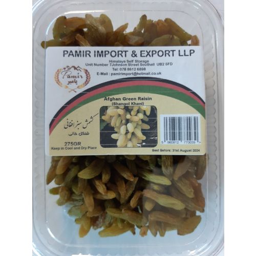 Pamir Afghan Green Raisins (Shangol Khani) 275G  