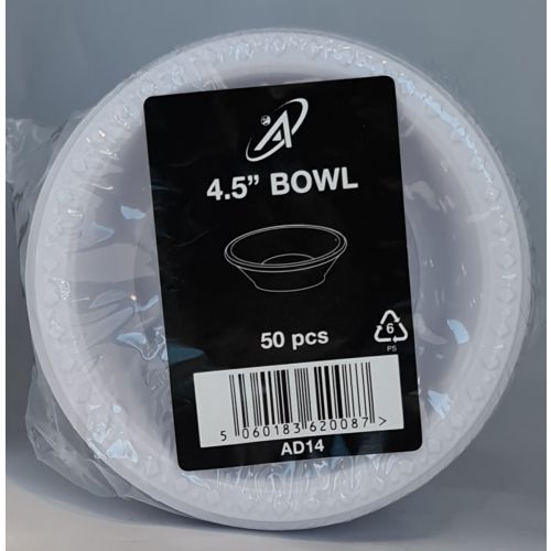 Plastic Bowl 4.5'' (50 Pcs)
