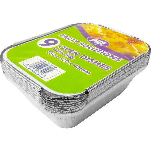 PPS Party Solution Oven Dishes With Lids (9 Packs) (150*120*46mm)