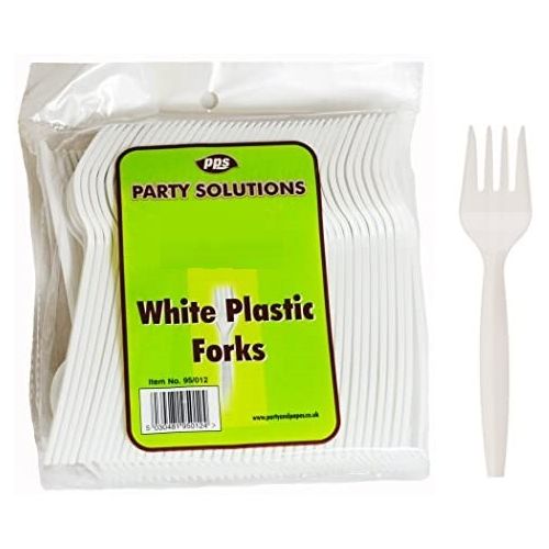 PPS White Plastic Forks (100 Pack)