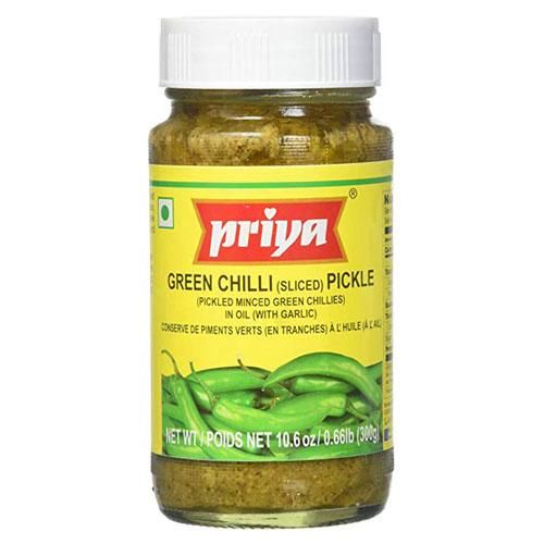 Priya Green Chilli (Sliced) Pickle 300g