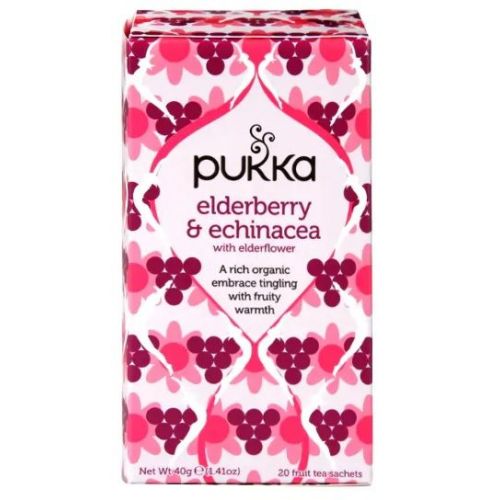 Pukka Elderberry & Echinacea 20 Tea Sachets 40g