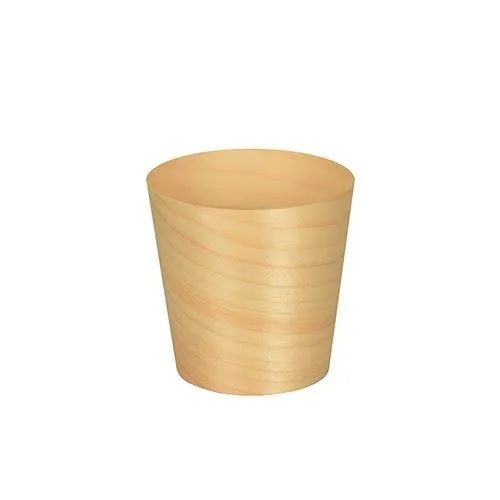 50 Pure Wood Bowls Round (6cm x 6cm)