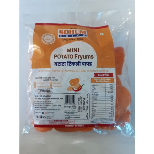 Sohum Mini Potato Papad 100G
