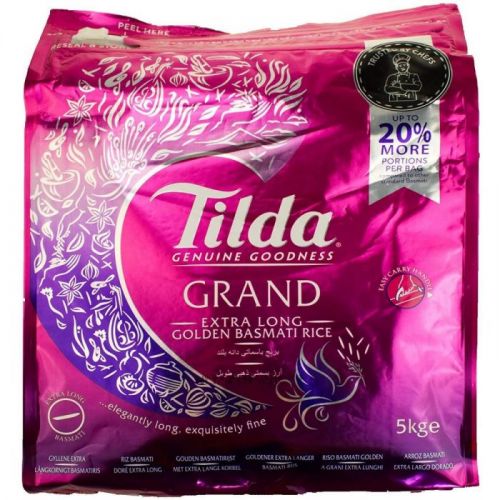 Tilda Grand Extra Long Golden Basmati Rice 5kg