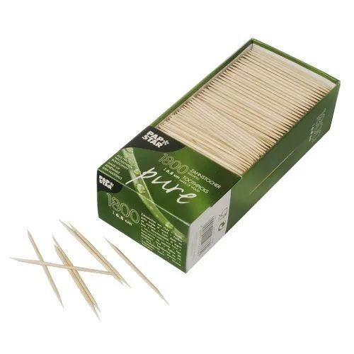 PAPSTAR 1800 Wood toothpicks, round 6.8 cm