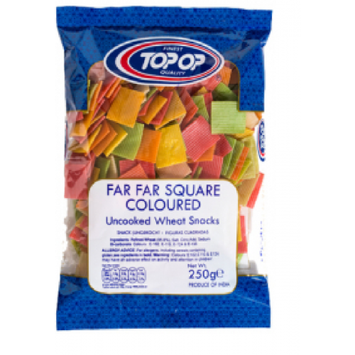 Topop Far Far Square Coloured (Uncooked Wheat Snacks) 250g