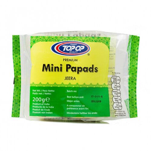 Topop Premium Mini Papads (Jeera) 200g