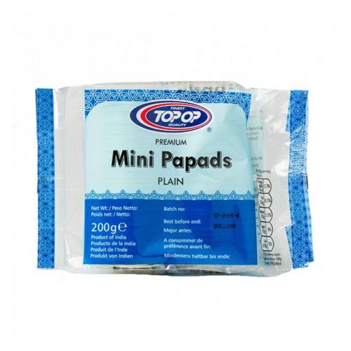 Topop Premium Mini Papads (Plain) 200g