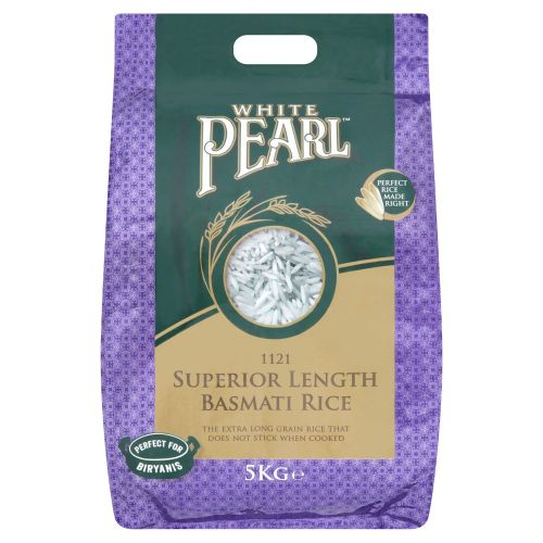 White Pearl 1121 Superior Length Basmati Rice 5kg